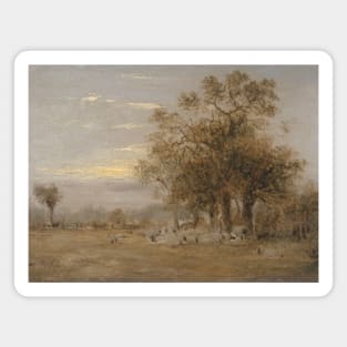 Sheep Grazing by John Linnell Magnet